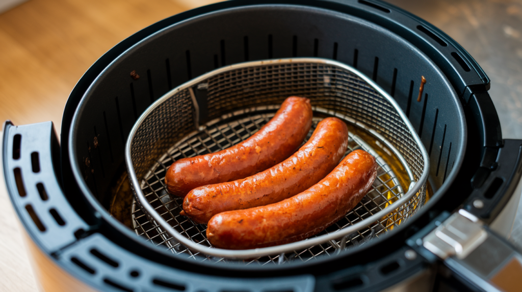 Bratwurst in der Heißluftfritteuse